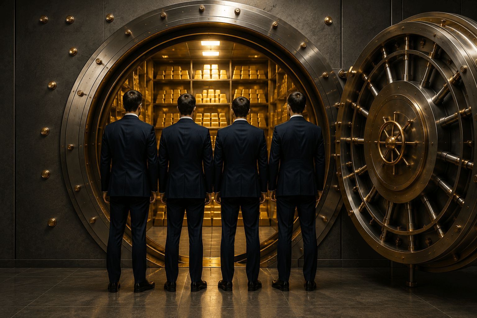 M&A Manager in front of a safe